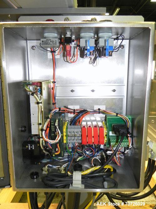 Used Label-Aire Model 3115-1500-4" LH Top and Bottom Hugger Belt Labeler