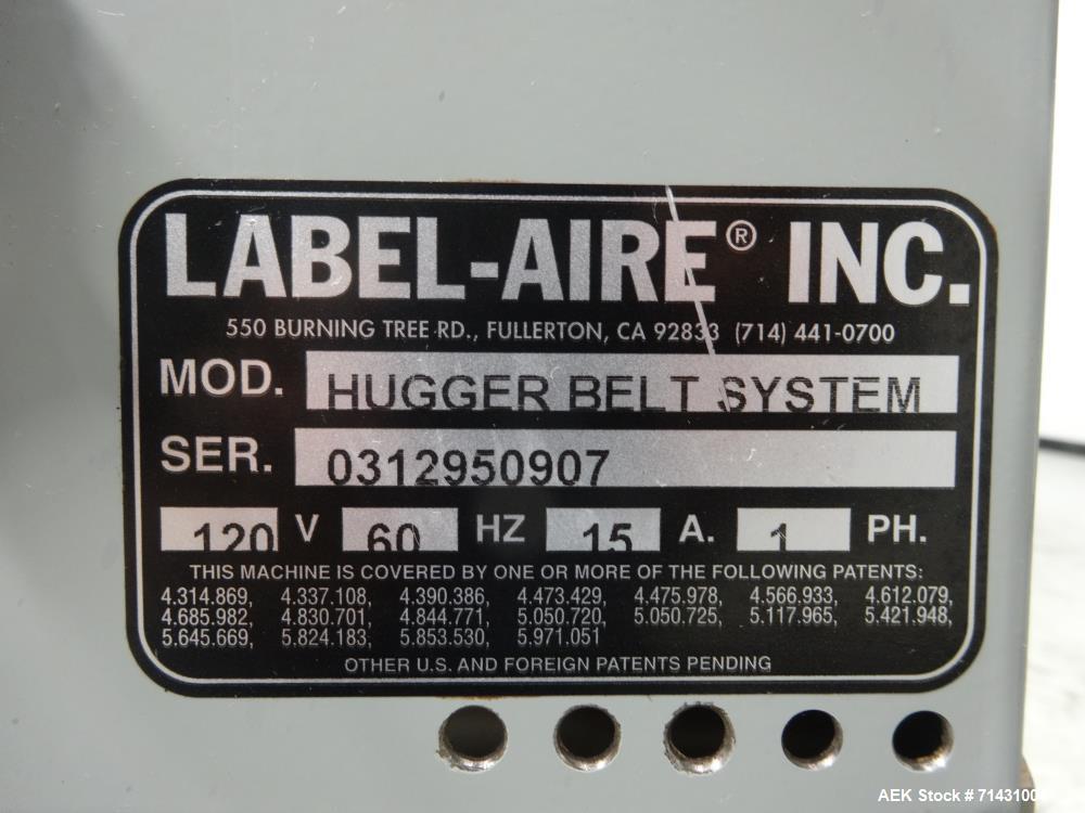Used Label-Aire Hugger Belt System Bottom Labeler
