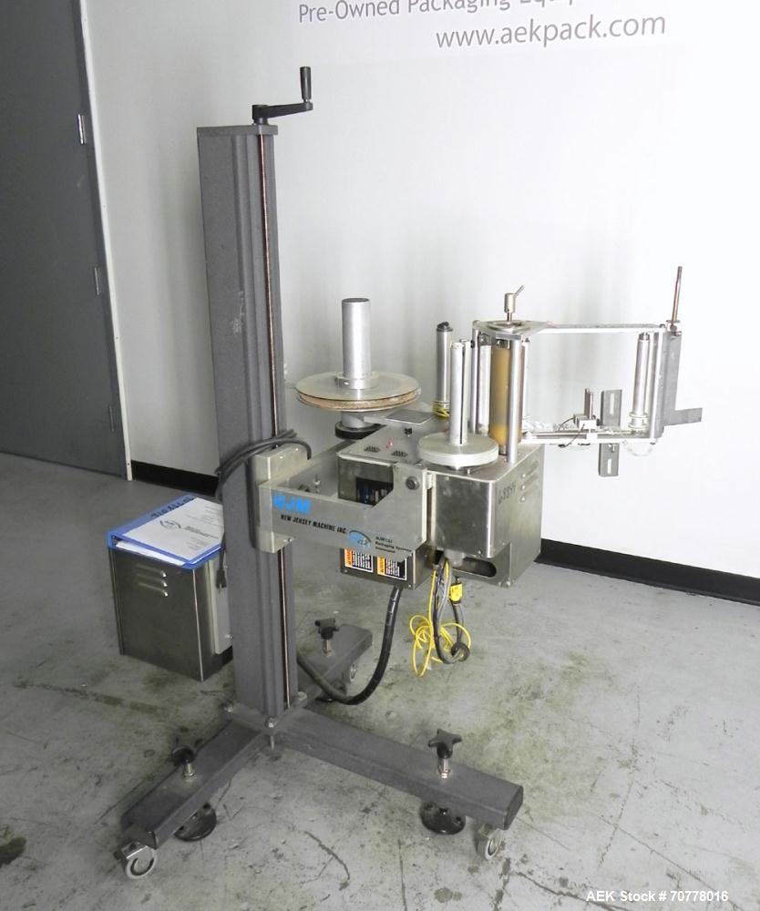 Used New Jersey Machine 305SL Colt Pressure Sensitive Labeler. Machine is rated at speeds of up to 800" of label per minute. Label range minimum 5/8" high x 3/8" long, maximum 5" high x 5" long. Roll...