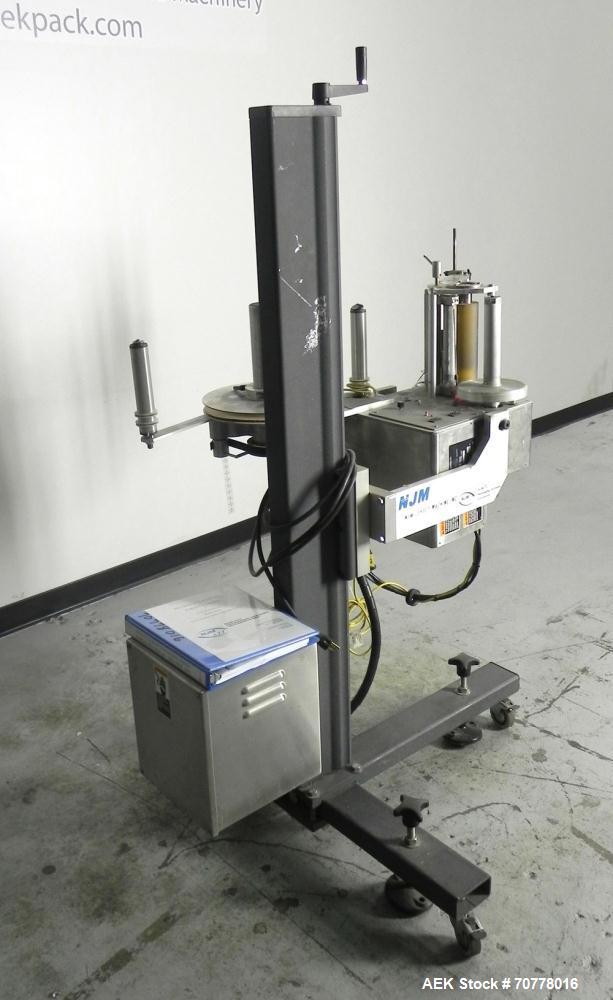 Used- New Jersey Machine 305SL Colt Pressure Sensitive Labeler. Machine is rated at speeds of up to 800" of label per minute...