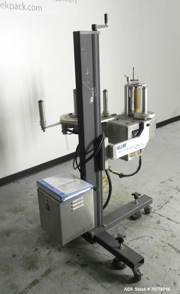 Used New Jersey Machine 305SL Colt Pressure Sensitive Labeler. Machine is rated at speeds of up to 800" of label per minute. Label range minimum 5/8" high x 3/8" long, maximum 5" high x 5" long. Roll...