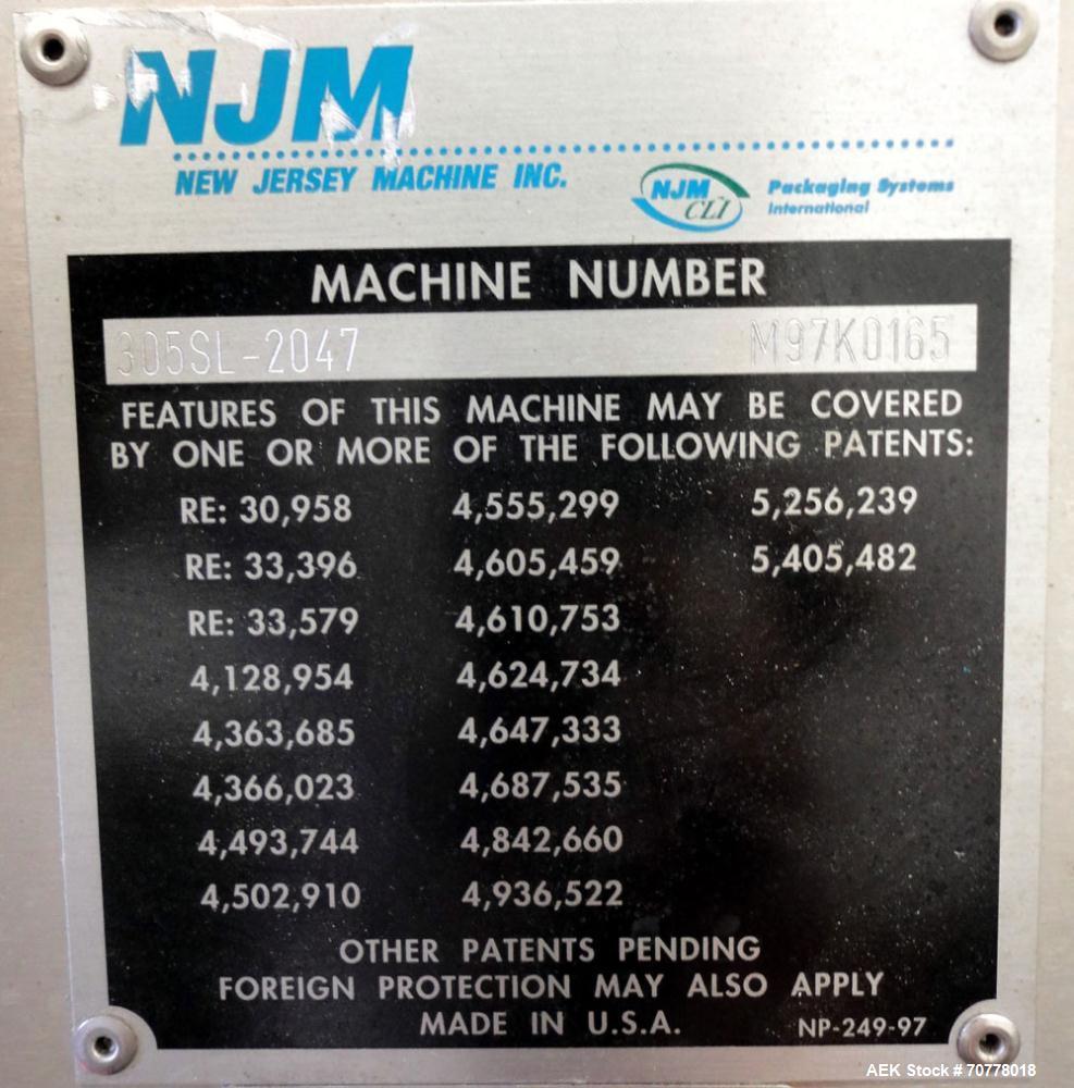 Used New Jersey Machine 305SL Colt Pressure Sensitive Labeler. Machine is rated at speeds of up to 800" of label per minute. Label range minimum 5/8" high x 3/8" long, maximum 5" high x 5" long. Roll...