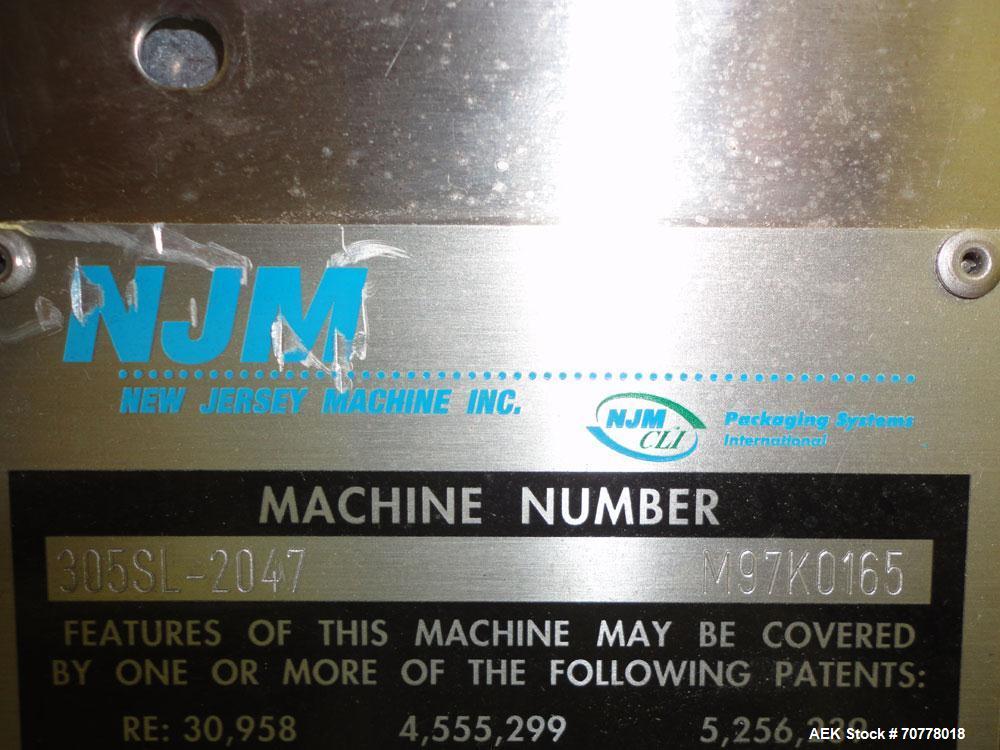 Used New Jersey Machine 305SL Colt Pressure Sensitive Labeler. Machine is rated at speeds of up to 800" of label per minute. Label range minimum 5/8" high x 3/8" long, maximum 5" high x 5" long. Roll...
