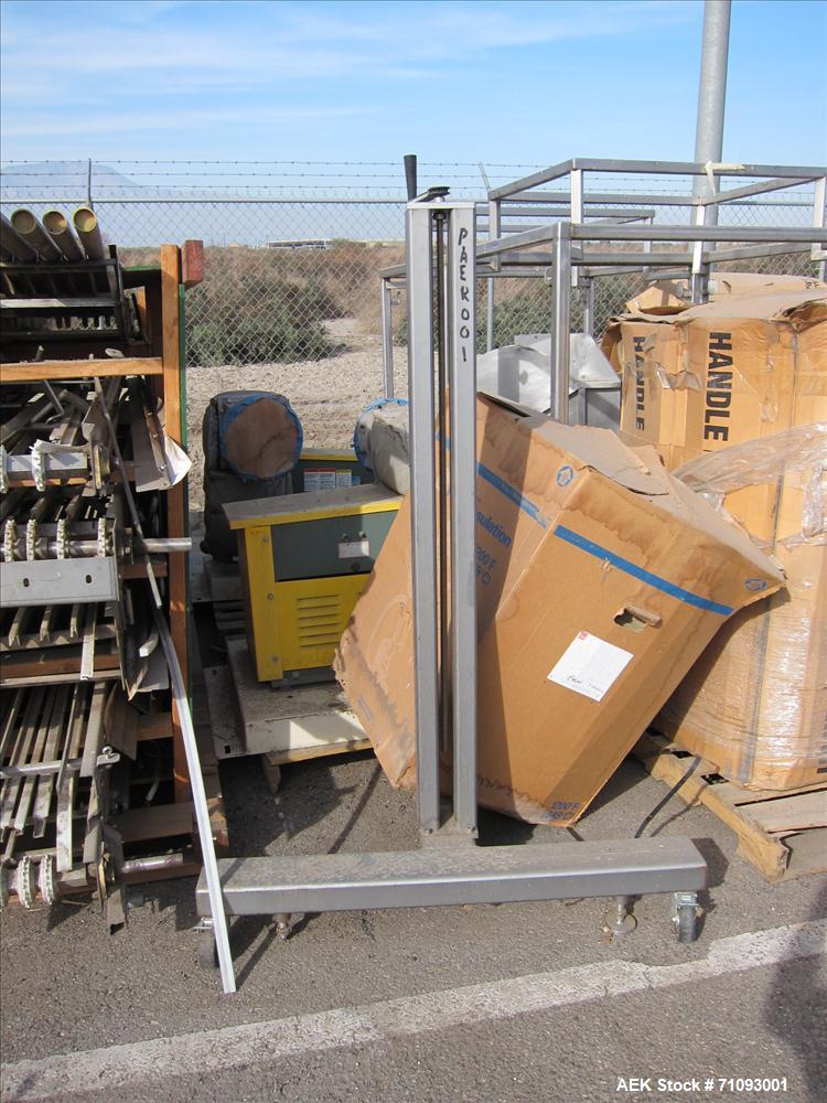 Used Quadrel Model Q41 Pressure Sensitive Spot Labeler on T-Stand. Capable of speeds up to 300 per minute (Depending on label size). Label size range: (Length) 1/2" - 5" or 13mm - 127mm (Width) 1/2" ...