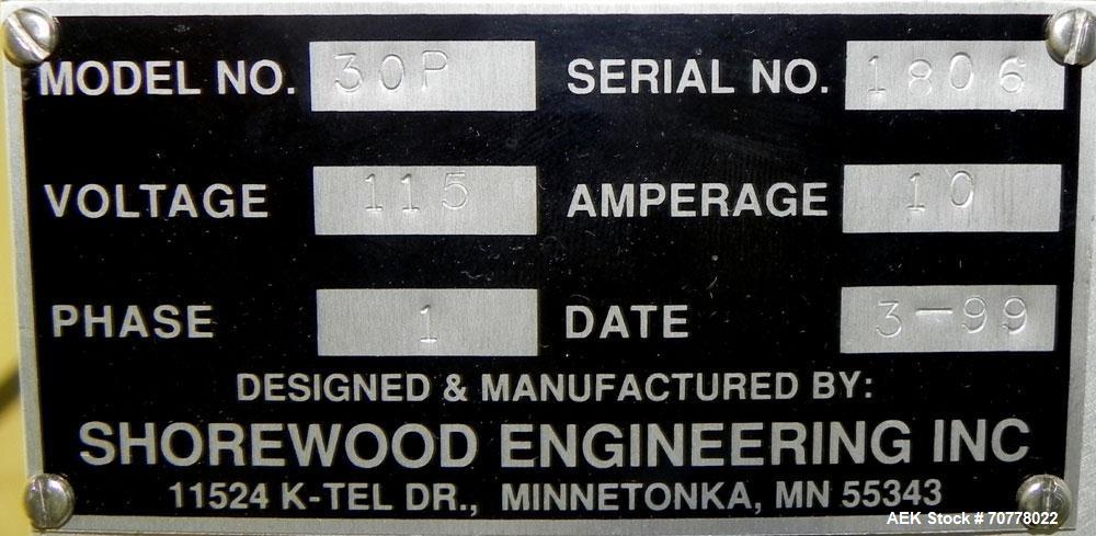 Used- Shorewood 30P Pressure Sensitive Labeler