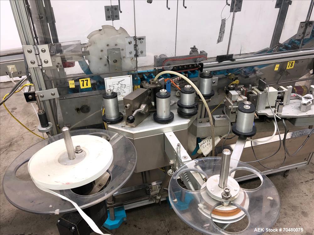 Used Shorewood Model 300 Horizontal Pressure Sensitive Bottom Spot Labeler