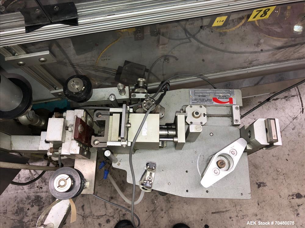 Used Shorewood Model 300 Horizontal Pressure Sensitive Bottom Spot Labeler