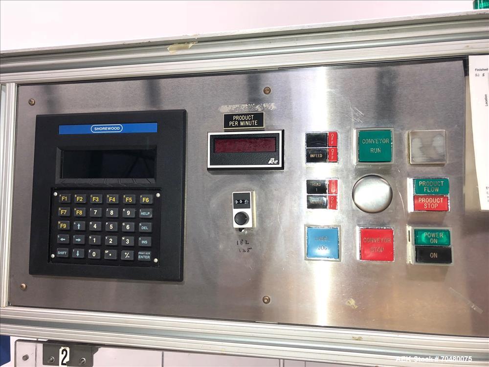 Used Shorewood Model 300 Horizontal Pressure Sensitive Bottom Spot Labeler