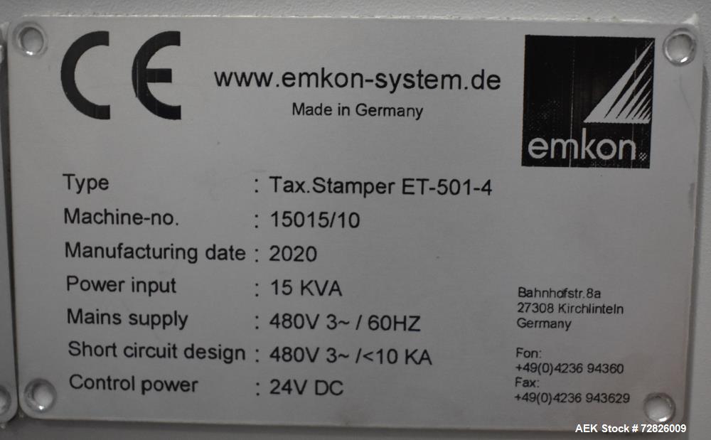 Unused- Weighpack Systems Pressure Sensitive Labeler with X Stamp Applicator. Automatic application of a sticker (original i...