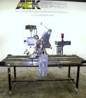 Used Harland Comet Pressure Sensitive Top Labeler, Head unit # 7809. Size range: width 10mm to 205mm, length 10mm to unlimited. Label core reel 76mm, diameter 400mm. Label web speed up to 42 meters/m...