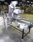 Used Harland Comet Pressure Sensitive Top Labeler, Head unit # 7809. Size range: width 10mm to 205mm, length 10mm to unlimited. Label core reel 76mm, diameter 400mm. Label web speed up to 42 meters/m...
