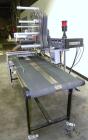 Used Harland Comet Pressure Sensitive Top Labeler, Head unit # 7809. Size range: width 10mm to 205mm, length 10mm to unlimited. Label core reel 76mm, diameter 400mm. Label web speed up to 42 meters/m...