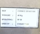 Used Harland Comet Pressure Sensitive Top Labeler, Head unit # 7809. Size range: width 10mm to 205mm, length 10mm to unlimited. Label core reel 76mm, diameter 400mm. Label web speed up to 42 meters/m...