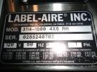 Used Label-Aire model 3114 tamp blow label applicator capable of speeds up to 1500