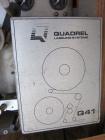 Used Quadrel Model Q41 Pressure Sensitive Spot Labeler on T-Stand. Capable of speeds up to 300 per minute (Depending on label size). Label size range: (Length) 1/2