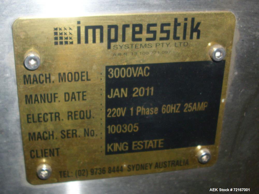 Used Impresstik Fully Automatic Pressure-Sensitive Labeller