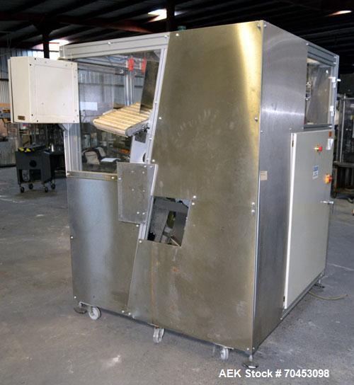 Used ALS T2-350 Automatic Tube Labeler capable of doing plastic or metal tubes. Rated at speeds to 90 tubes per minute (depending on tube size). Tube size: Diameter 10mm - 50mm. Label size range: wid...