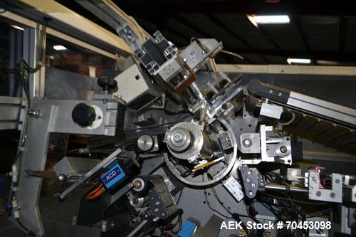 Used ALS T2-350 Automatic Tube Labeler capable of doing plastic or metal tubes. Rated at speeds to 90 tubes per minute (depending on tube size). Tube size: Diameter 10mm - 50mm. Label size range: wid...