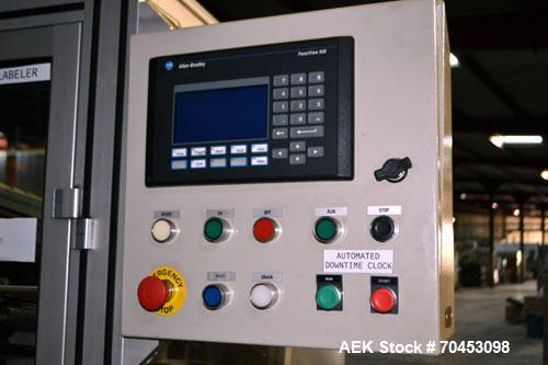 Used ALS T2-350 Automatic Tube Labeler capable of doing plastic or metal tubes. Rated at speeds to 90 tubes per minute (depending on tube size). Tube size: Diameter 10mm - 50mm. Label size range: wid...