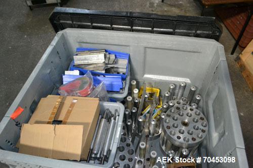 Used ALS T2-350 Automatic Tube Labeler capable of doing plastic or metal tubes. Rated at speeds to 90 tubes per minute (depending on tube size). Tube size: Diameter 10mm - 50mm. Label size range: wid...