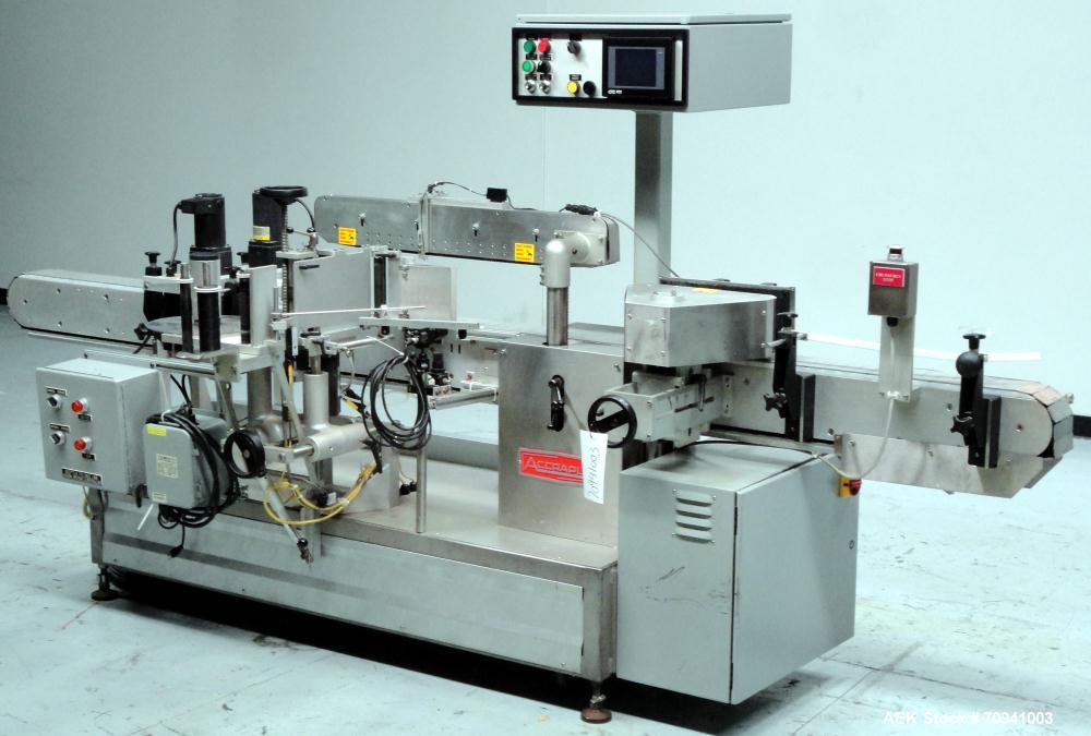 Used Accraply Model 35PW Wraparound Pressure Sensitive Labeler