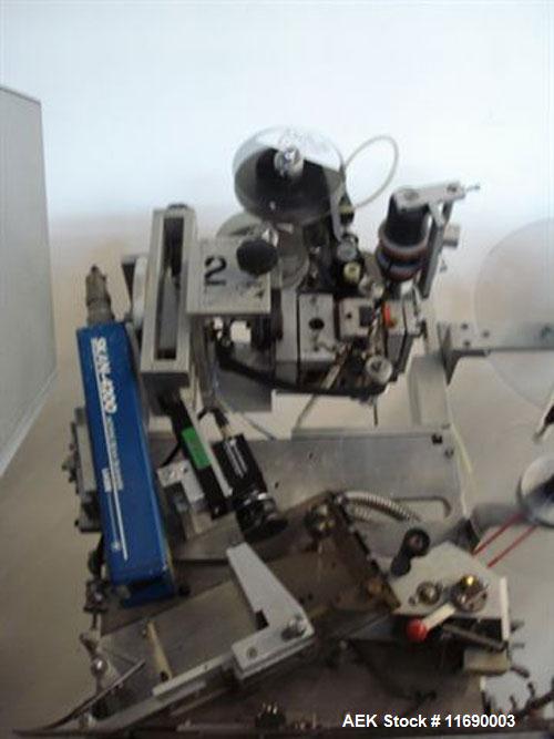 Used-Accraply Dual Head PS Vial Labeler, Model IM4000A