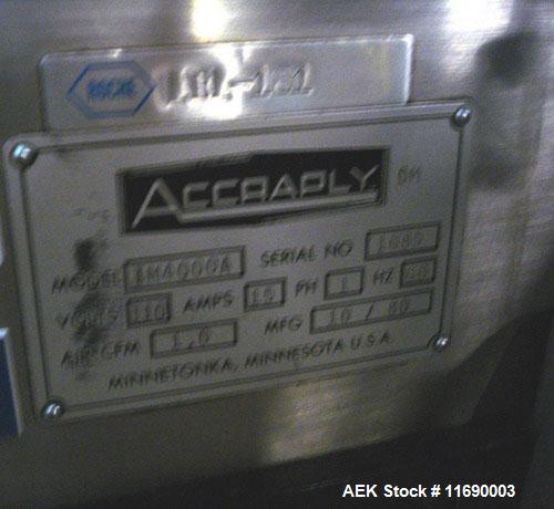 Used-Accraply Dual Head PS Vial Labeler, Model IM4000A