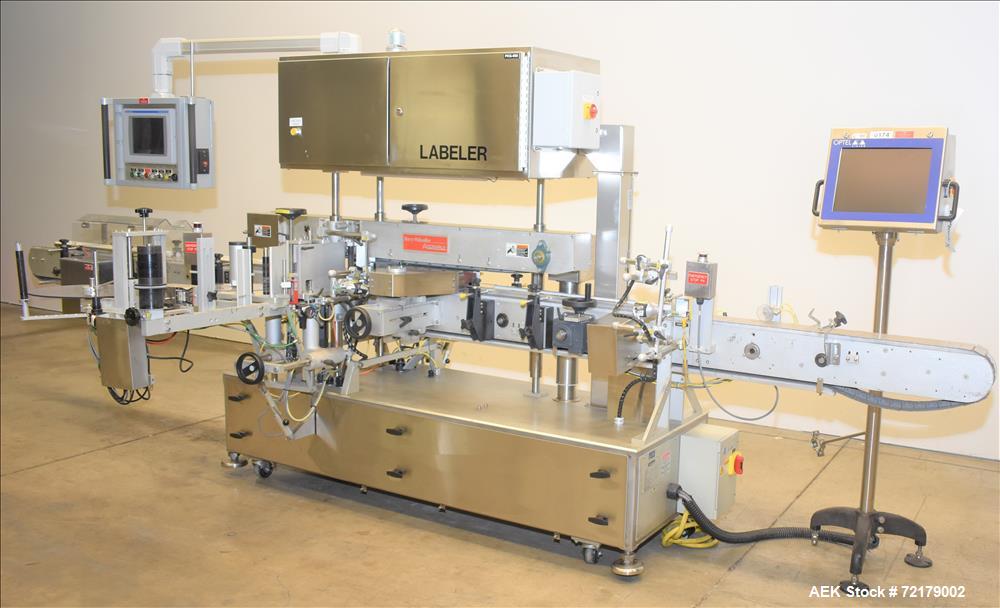 Used Accraply Pressure Sensitive Wraparound Labeler, Model 9000PW