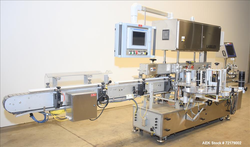Used Accraply Pressure Sensitive Wraparound Labeler, Model 9000PW