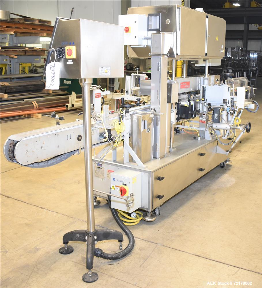 Used- Accraply Pressure Sensitive Wraparound Labeler, Model 9000PW