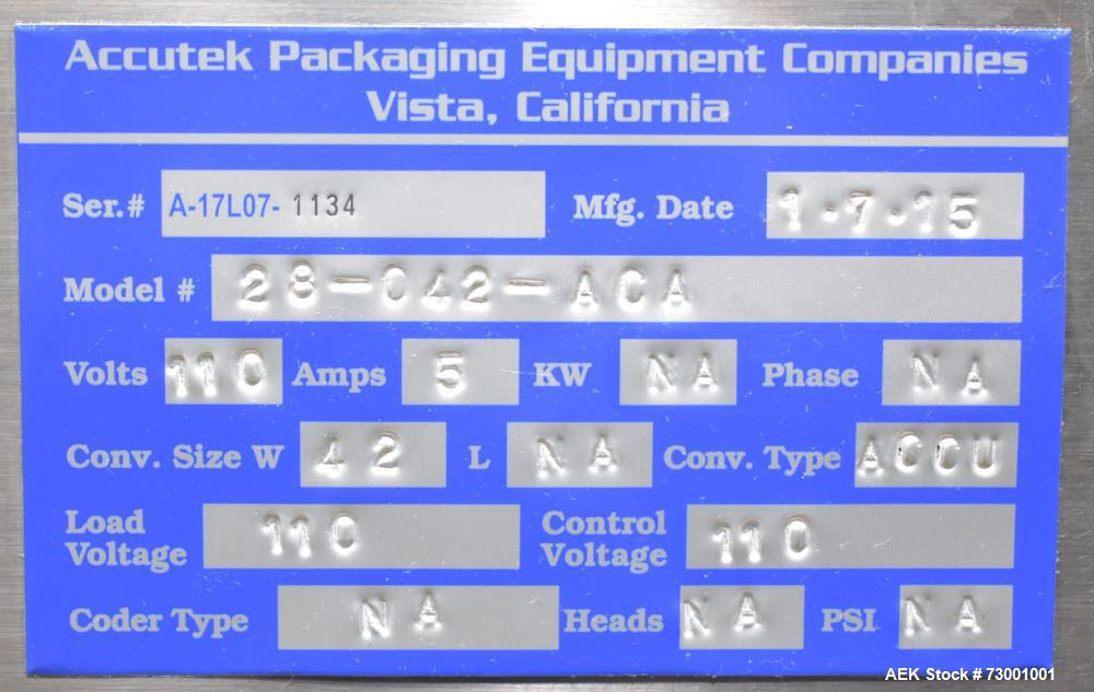 Accutek Automatic Pressure Sensitive Wraparound Labeler