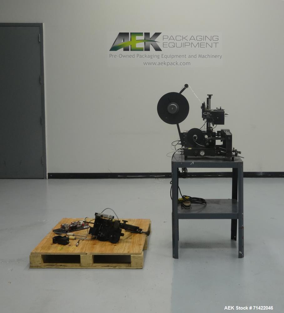 Used Auto Labe Model 550 Semi Automatic Pressure Sensitive Wrap Around Labeler