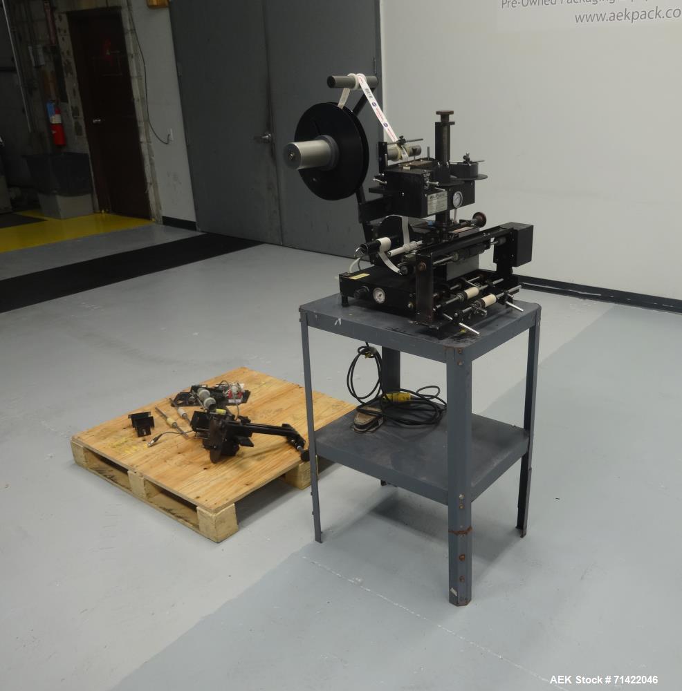 Used Auto Labe Model 550 Semi Automatic Pressure Sensitive Wrap Around Labeler