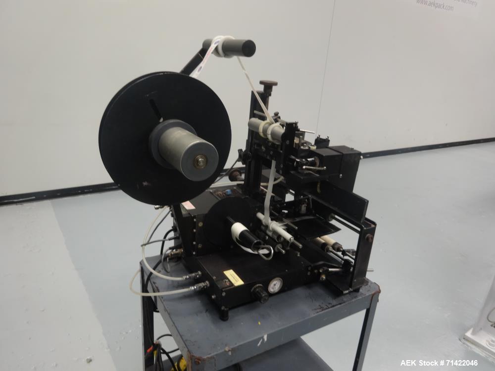 Used Auto Labe Model 550 Semi Automatic Pressure Sensitive Wrap Around Labeler