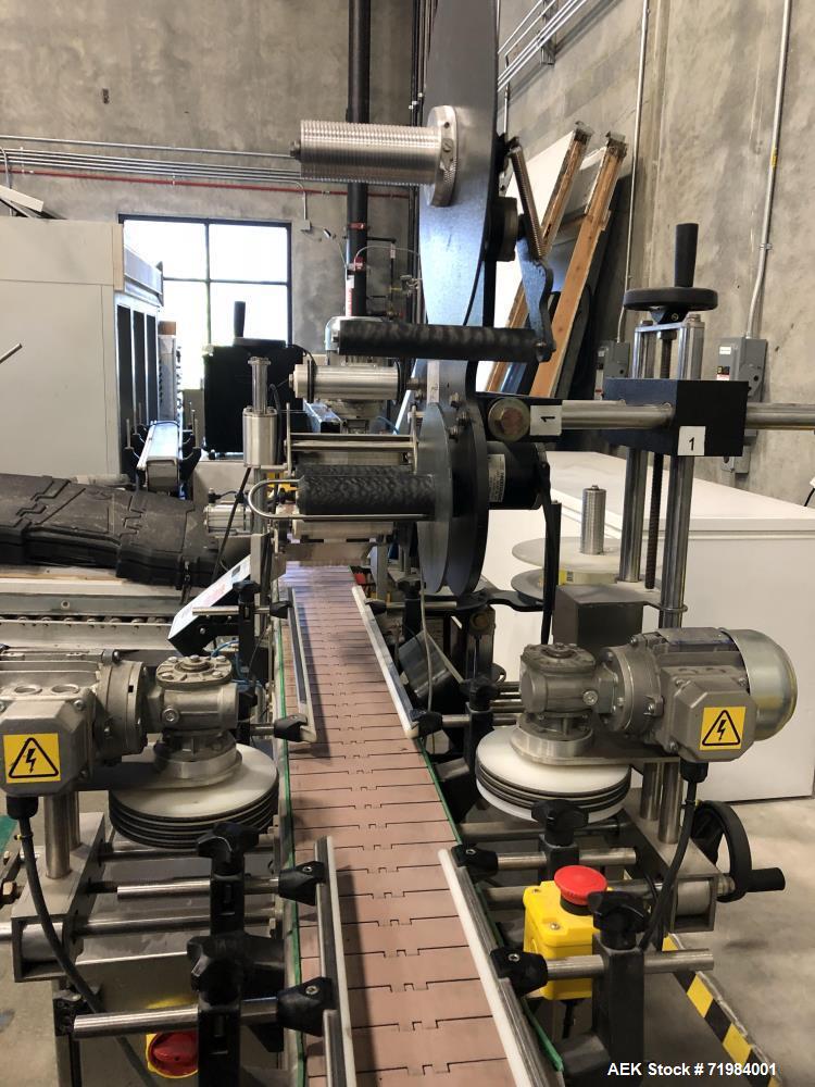 Used Ketan LS3PW-W Three Panel and Round Product Labeling System.
