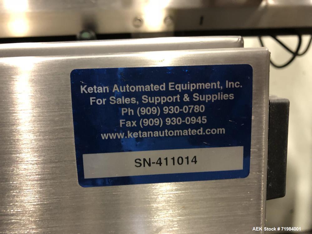 Used Ketan LS3PW-W Three Panel and Round Product Labeling System.