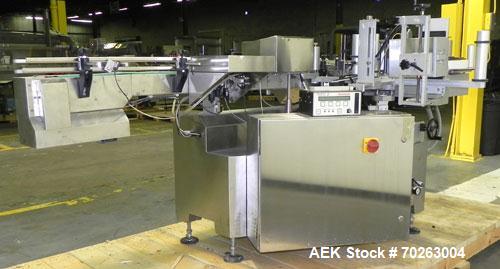 Used Kalish Labelstar wraparound labeler with labeling head.