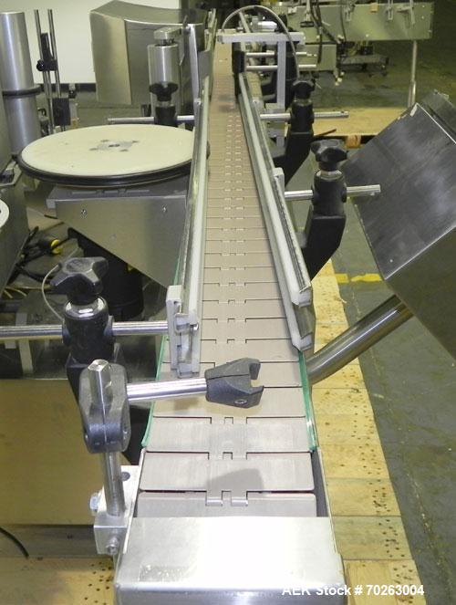 Used Kalish Labelstar wraparound labeler with labeling head.