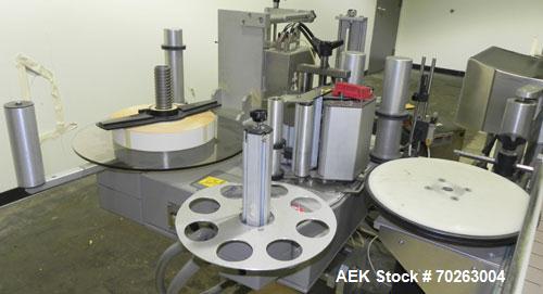 Used Kalish Labelstar wraparound labeler with labeling head.