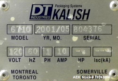 Used Kalish Labelstar wraparound labeler with labeling head.