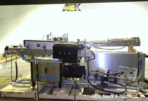 Used Krones Automatic Pressure Sensitive Labeler, Model AUTOCOL. 3/60/460V