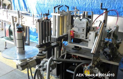 Used Krones Automatic Pressure Sensitive Labeler, Model AUTOCOL. 3/60/460V