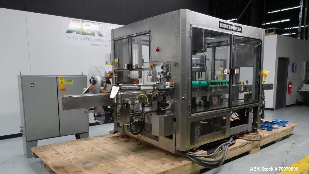 Used- Krones 9-Head Rotary Labeler, Model Autocol.