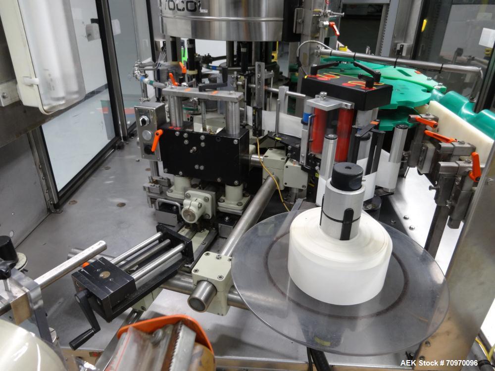 Used Krones 9-Head Rotary Labeler, Model Autocol.