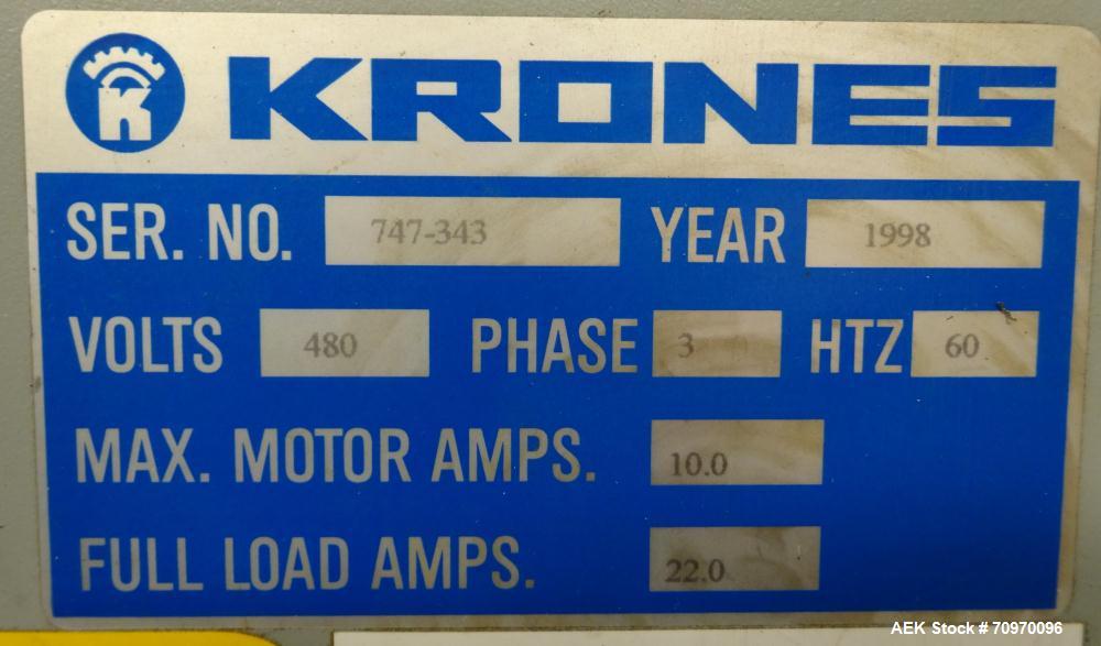 Used- Krones 9-Head Rotary Labeler, Model Autocol.