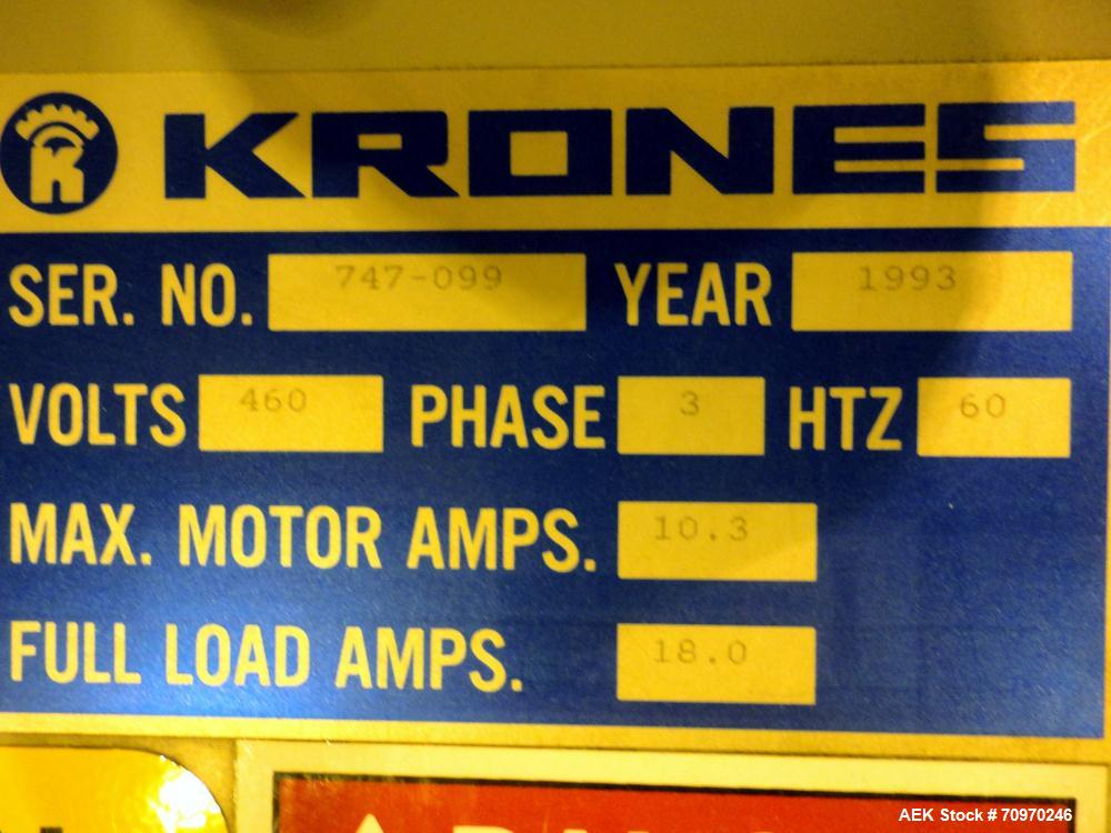 Used- Krones Autocol (18) Head Rotary Labeler