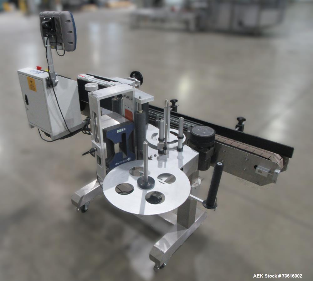 Used Accutek APS-106 Inline Labeling Machine with Domino Date Coder – Up to 175 