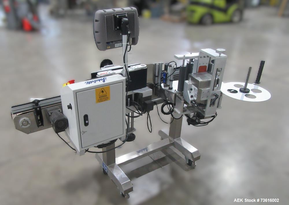 Used Accutek APS-106 Inline Labeling Machine with Domino Date Coder – Up to 175 