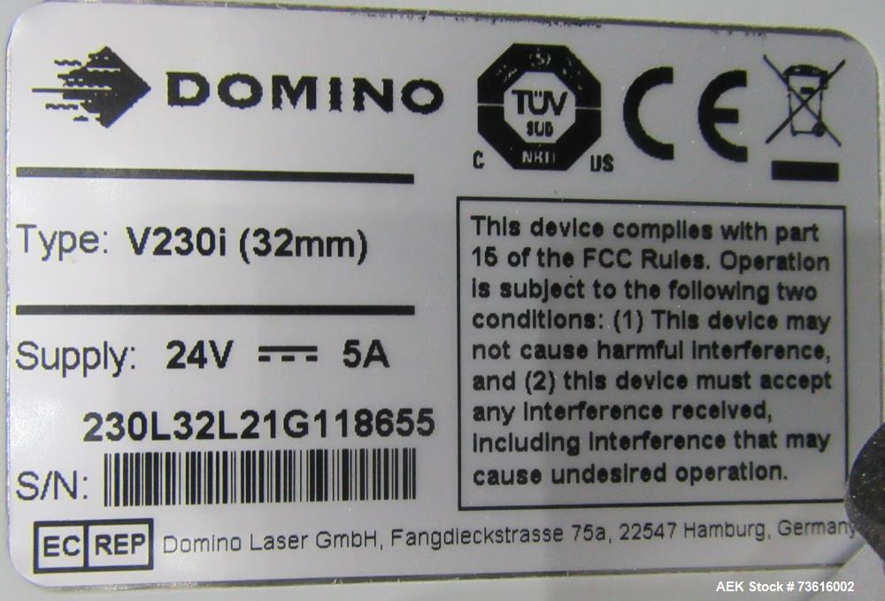 Used Accutek APS-106 Inline Labeling Machine with Domino Date Coder – Up to 175 