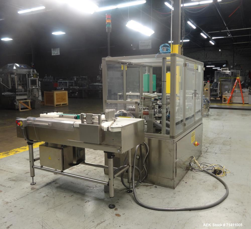 Used Neri Pressure Sensitive Trunion Wraparound Vial/Ampoule Labeler
